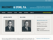 Tablet Screenshot of milcowitzlyons.com